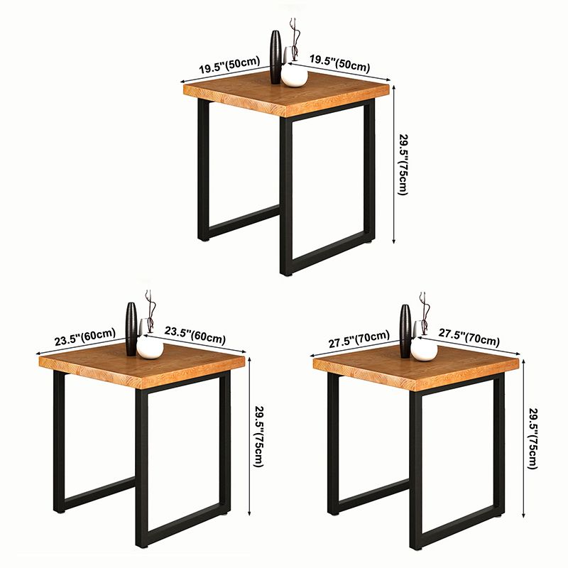 Industrial Dining Site Table Pine Solid Wood Dining Room Dinette Table