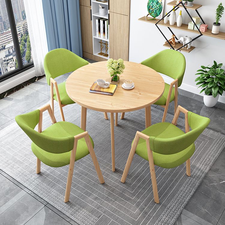 Minimalistische ronde vorm MDF-tafel Standaard eettafel voor keuken