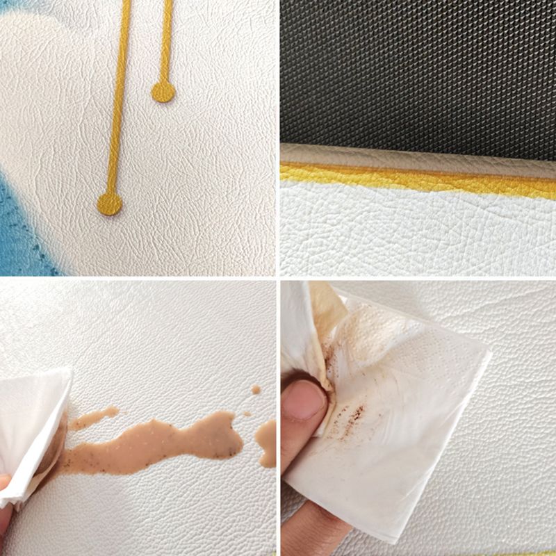 Americana Tribal Diamond Rug Beige Polyester Area Rug Stain Resistant Rug for Bedroom