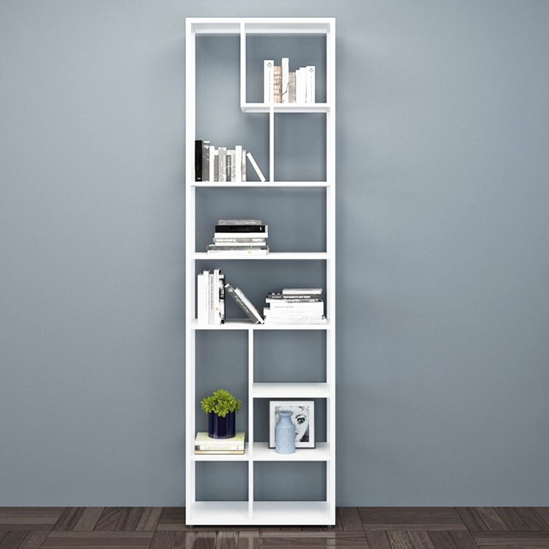 80.71"H Bookcase Open Back Contemporary Style Bookshelf for Office Home