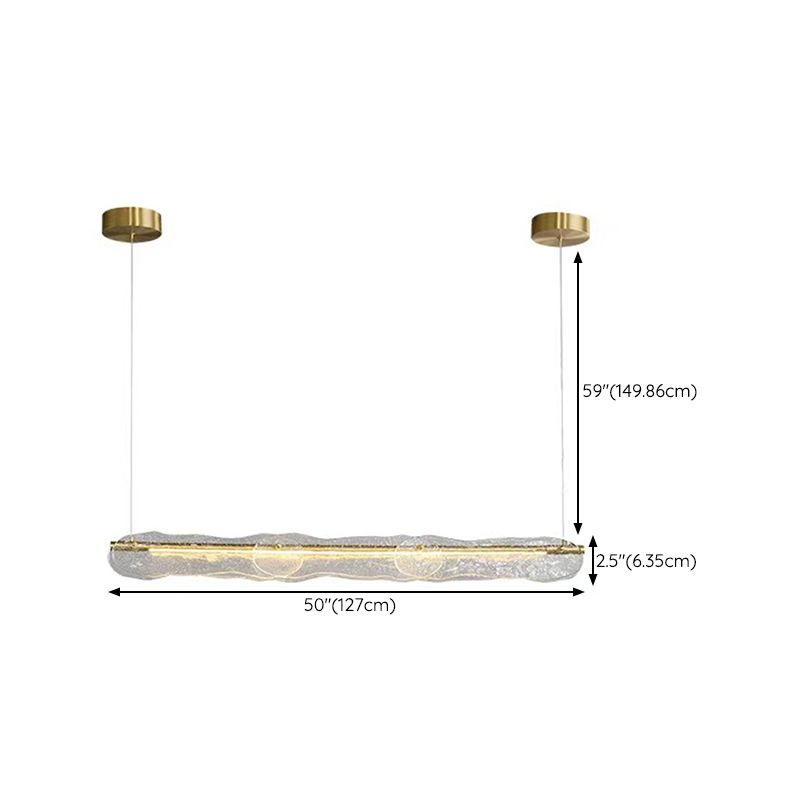 Nordic Style Copper Hanging Lamp Geometry Shape Island Light Fixture for Bedroom