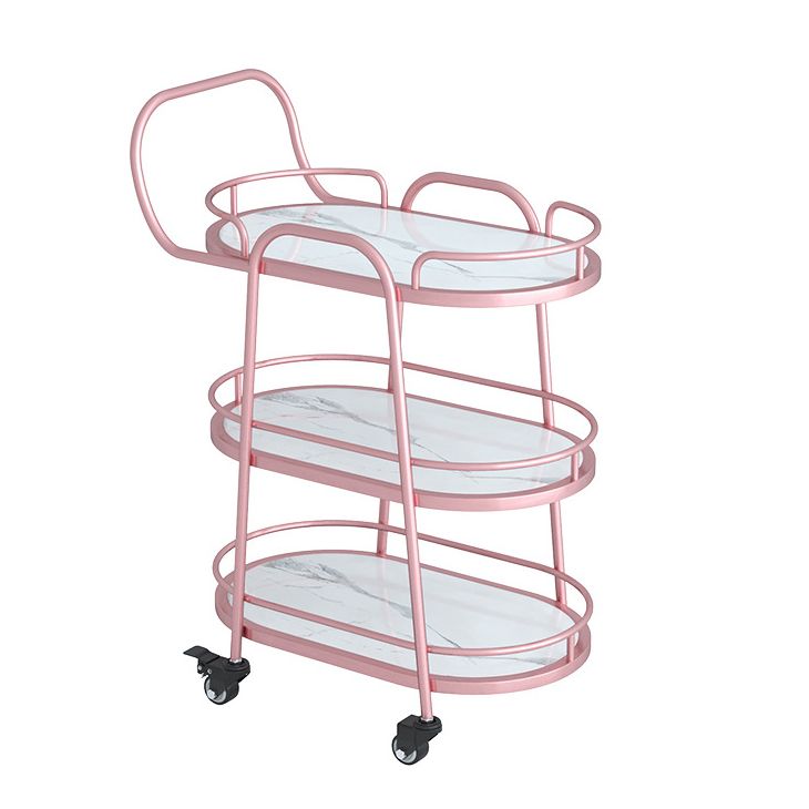 33.46" High Rolling Modern Prep Table Stone Prep Table for Dining Room