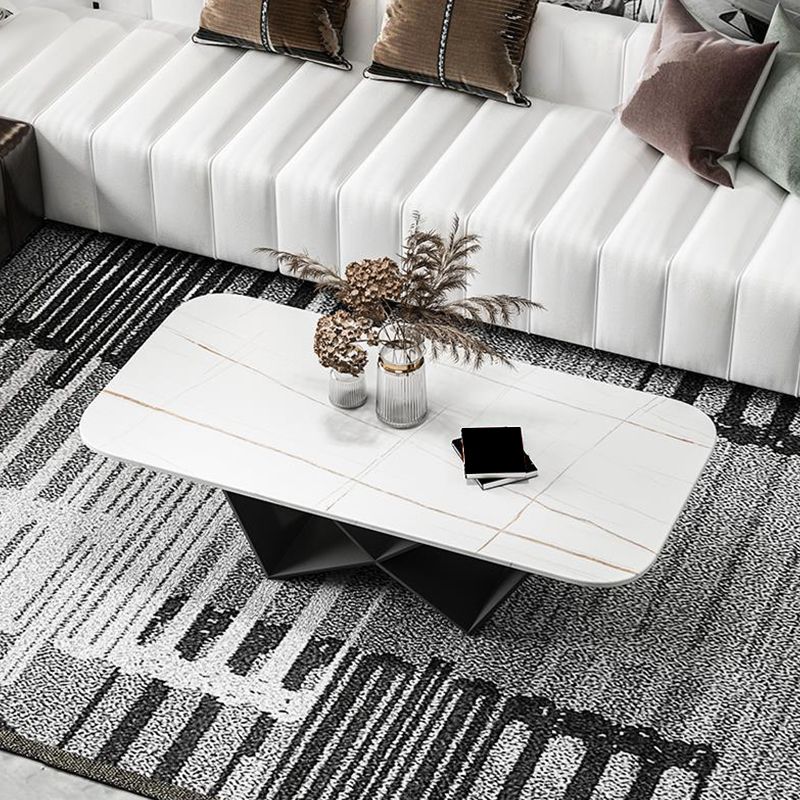 Slate Top Coffee or End Table Abstract Coffee Table, 17.71" High