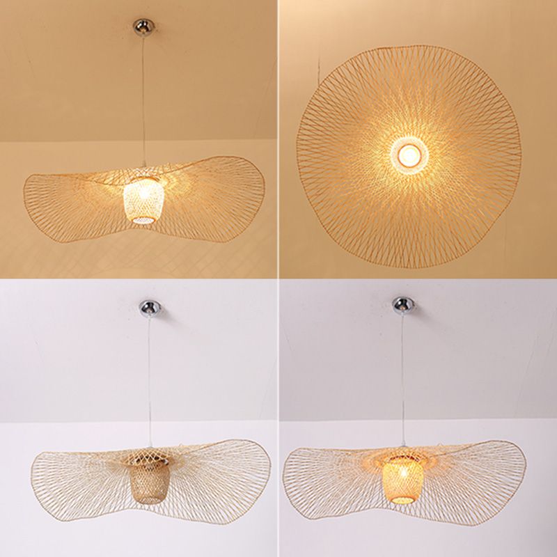 Twist Twist Twist Ciptenant Lighting Fishtures Rattan Hanging Light con cavo sospeso per il ristorante