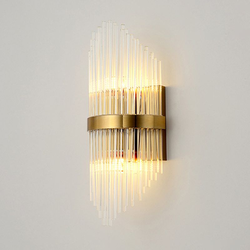 Modern Wall Sconce Light Simple Wall Light Fixture with Crystal Shade for Bedroom
