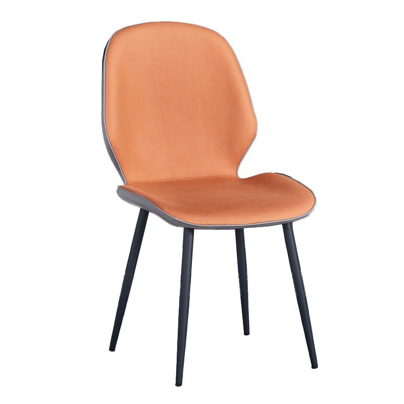 Sillas de comedor de cuero sintético de estilo industrial, silla con respaldo sólido para cocina