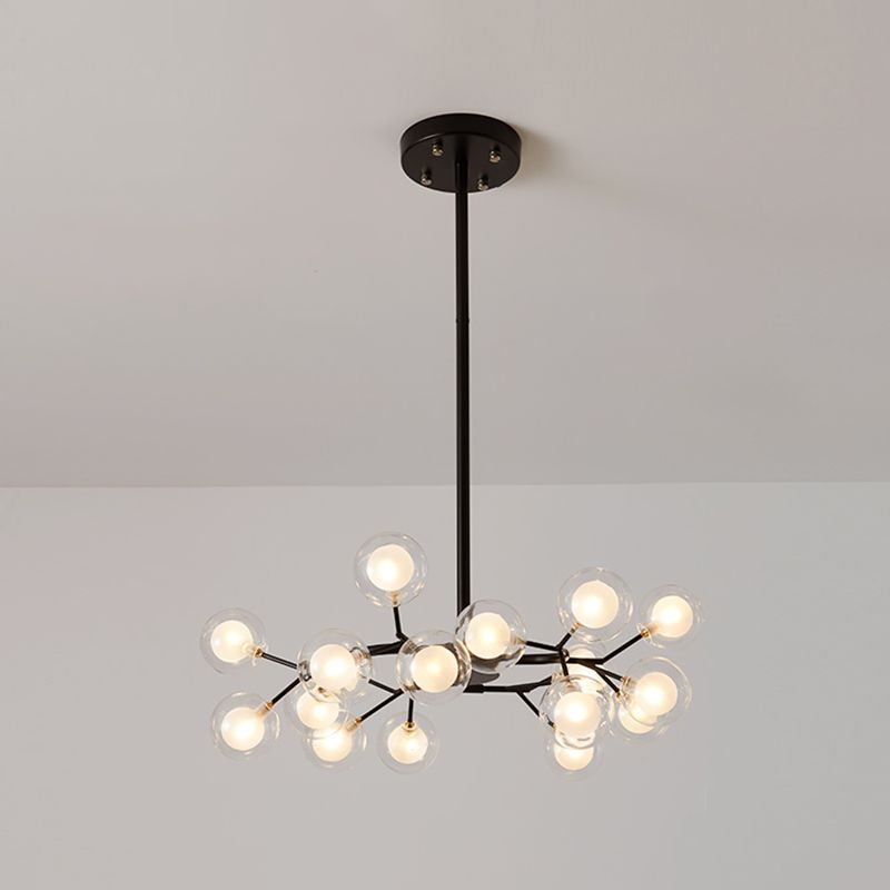 Multi Head Chandelier Light Fixtures Restaurant Glass Hanging Chandelier