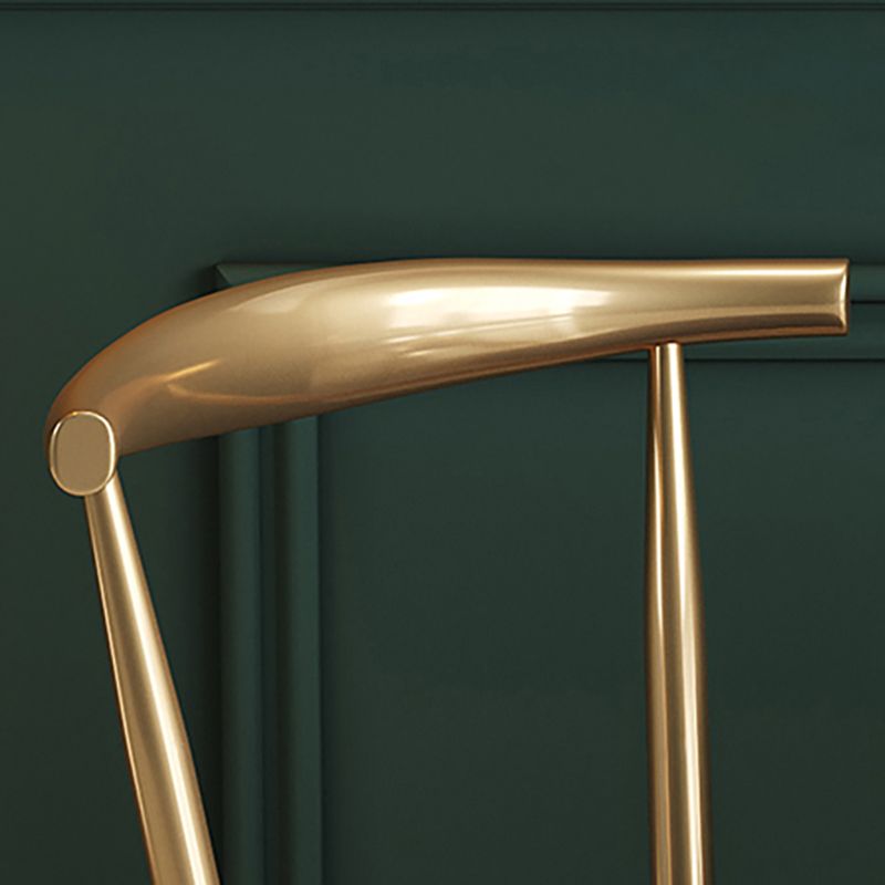 Glam Velvet Dining Room Chair Open Back Dining Side Chair for Restaurant Use