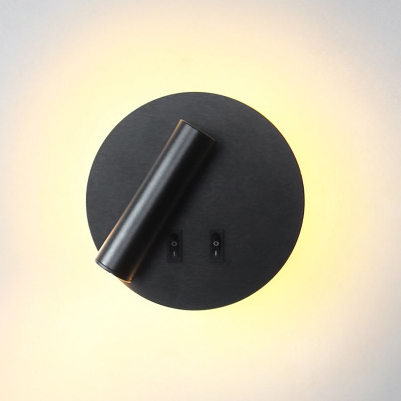 Aluminum Cylinderical Sconce Light Fixtures Modern Minimalist Style 2 Lights Wall Light