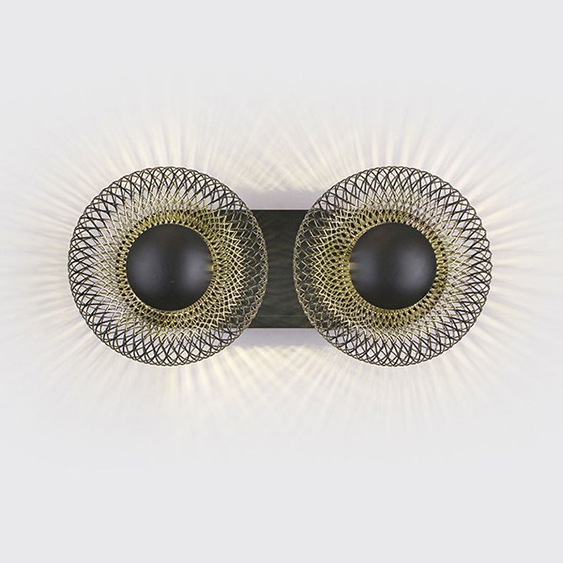 Contemporary Wall Lamp Black Metal Sconce Lighting for Bedroom