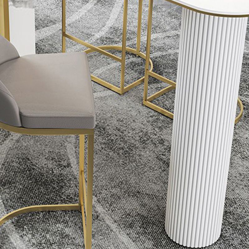 Stone Top Table Modern Style Bistro Pub Table for Dining Room