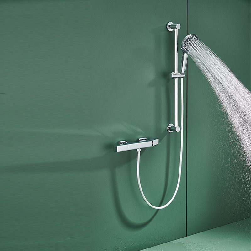 Modern Shower Head Combo Brass Adjustable Shower Head Wall Mounted Shower Faucet