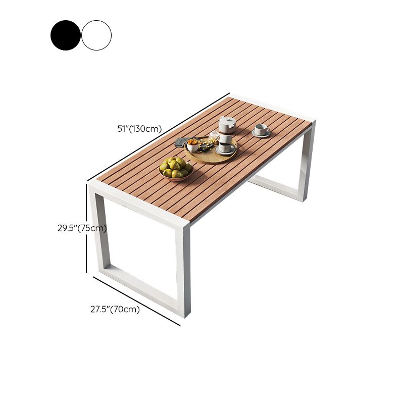 Modern 1/3/5/7 Pieces Rectangular Picnic Table Manufactured Wood Dining Picnic Table