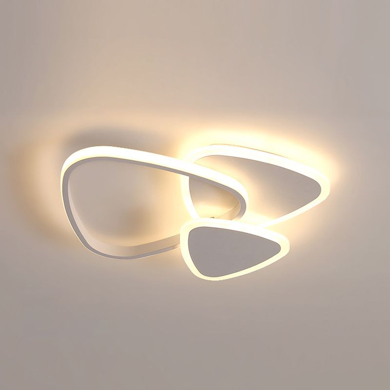 Nordic Triangle Ceiling Mount Light Fixture Metal LED Ceiling Lamp for Bedroom