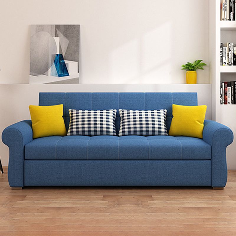 Cushion Back Futon Sofa Bed Pillow Included Flared Arms Sleeper Sofa