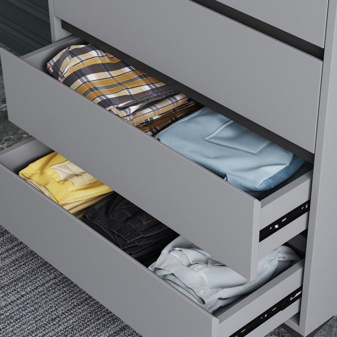 Contemporary Horizontal Double Dresser Wood Storage Chest Dresser for Bedroom