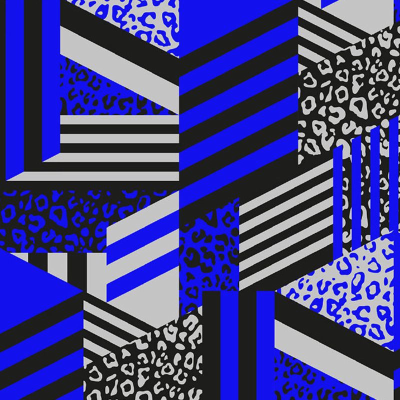 Stain Resistant Abstract Wall Murals Custom Size Mid-Century Wall Art for Living Room