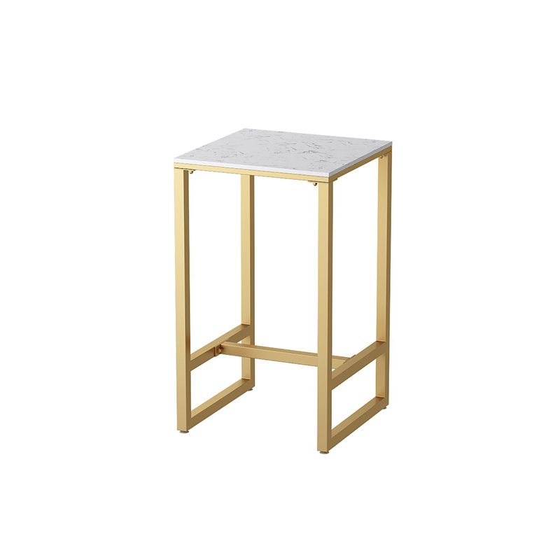 Contemporary Marble Pub Height Dining Table Trestle Indoor Counter Height Dining Table