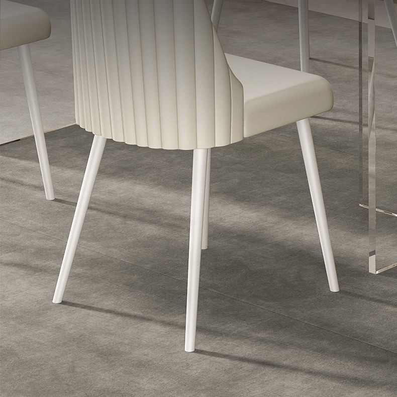 Modern 1/5/7 Pieces Dining Set Sintered Stone Dining Table Set with Leather Chairs