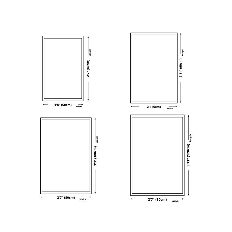 Modern Indoor Rug Rectangle Geometric Print Area Rug Non-Slip Backing Rug