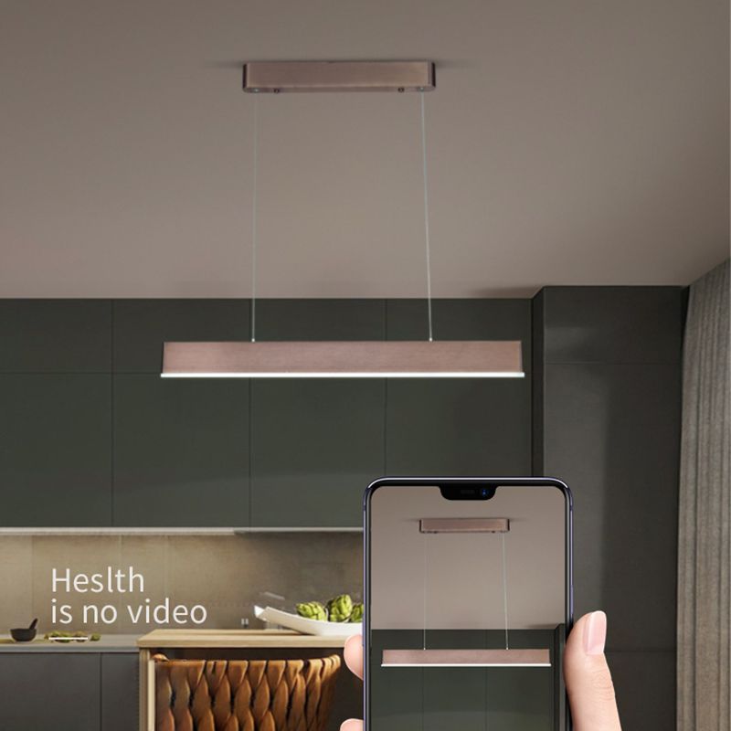 Rectangle Island Chandelier Lights Simplicity Acrylic Chandelier Lighting Fixtures for Restaurant