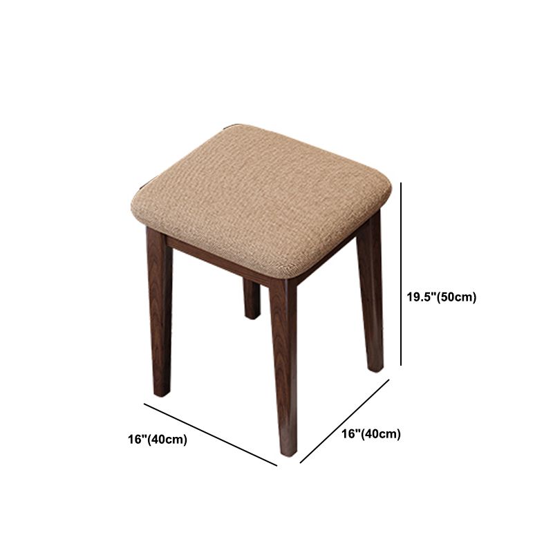 Traditional Wooden Makeup Vanity Table with Stool for Bedroom