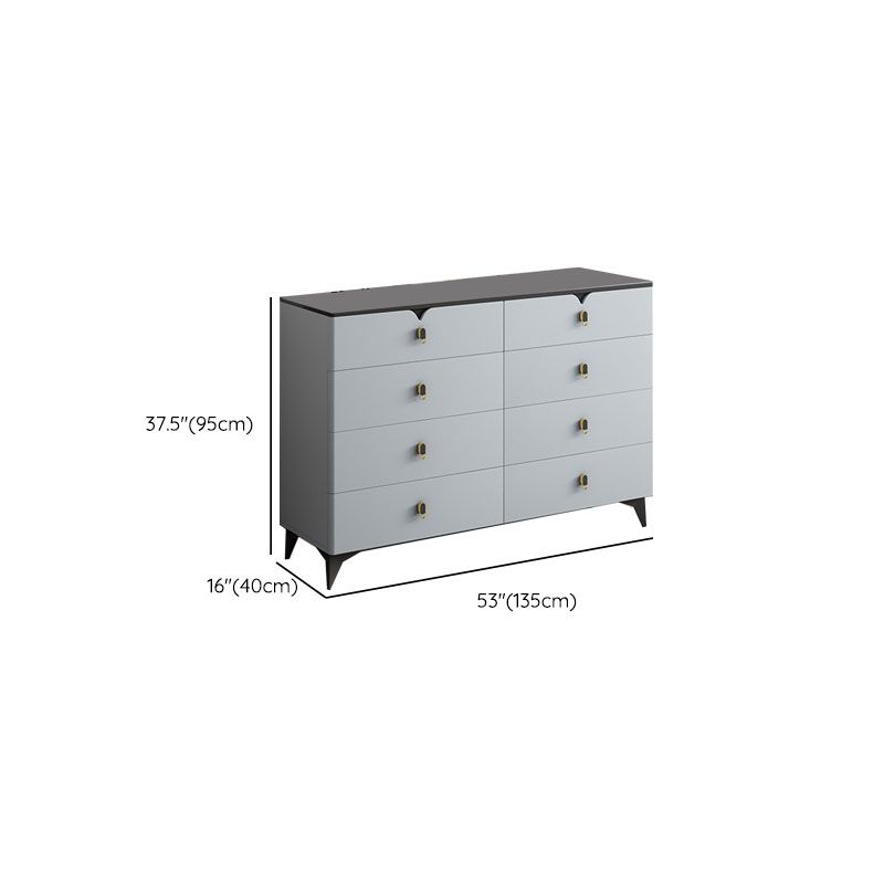 Stone Contemporary Storage Chest Bedroom Chest with Black Legs