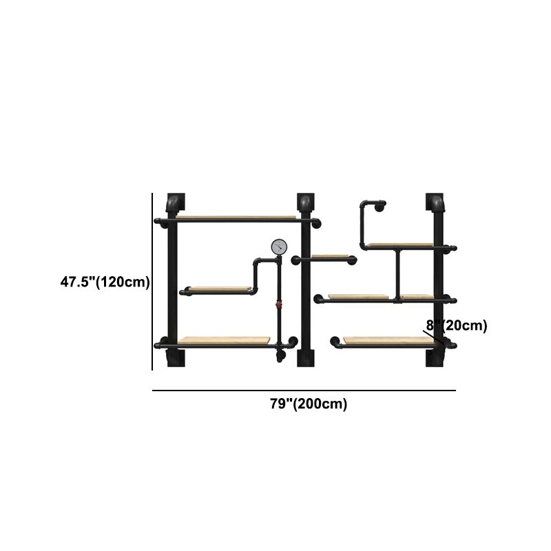 Metall schwimmende Bücherregal Industriestil Wandmontage geschlossenes Rückenregal