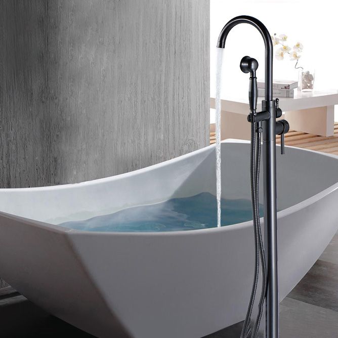 Modern Freestanding Bathtub Faucet Brass One Handle Freestanding Bathtub Faucet