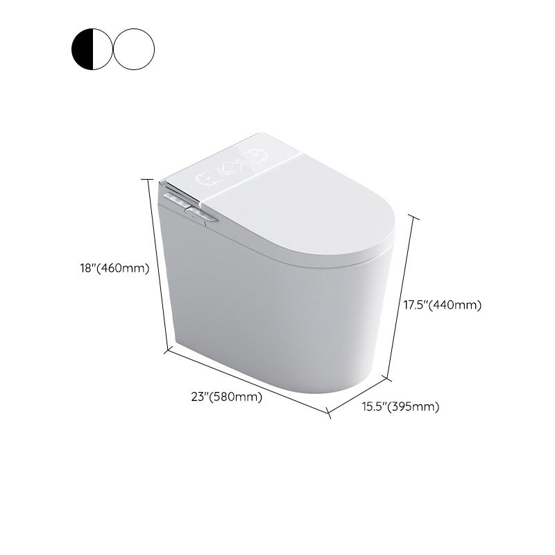 Modern White Heated Seat Toilet ABS Floor Mounted Flush Toilet with Seat