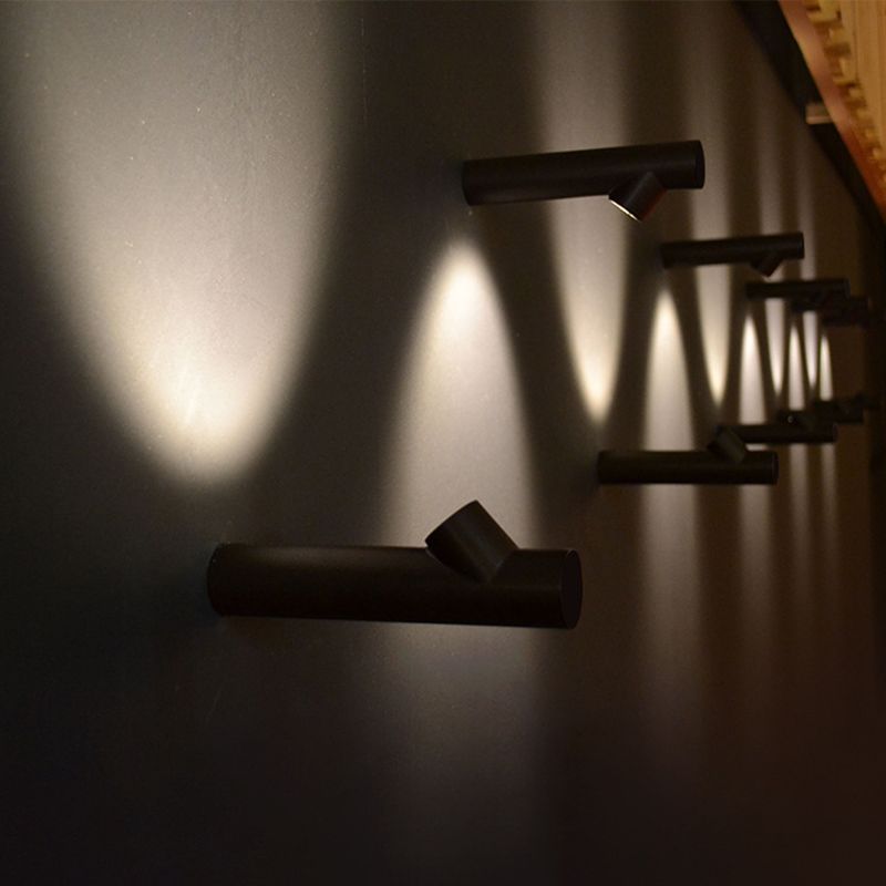 Metal Cylinder Sconce Lights Modern Style 1 Light Wall Lighting Fixtures
