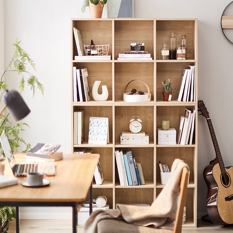 9.45" W Cube Engineered Wood Bookshelf Contemporary Bookcase for Living Room