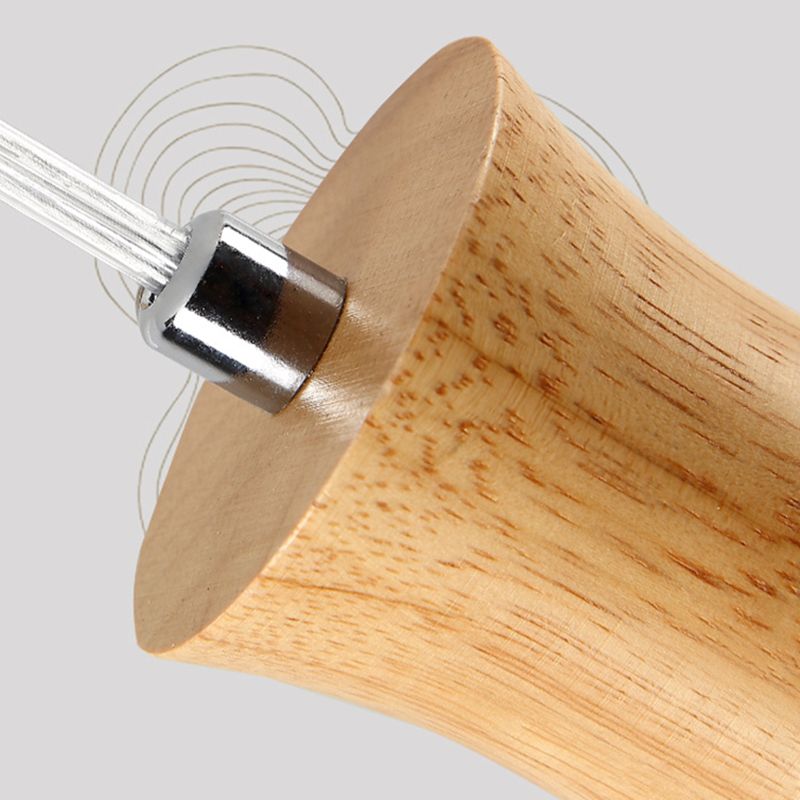 Nordic 3 Lights Pendant Wood Geometric Hanging Light Fixture with White Glass Shade