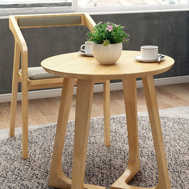 Light Wood Finish Dining Table with Wooden Chairs 1/2/3/4 Pieces Modern Dinette Set