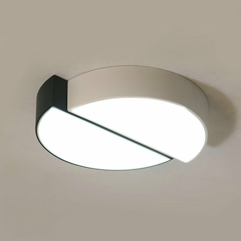 Épissage rond acrylique encastré éclairage minimaliste noir et blanc LED encastré luminaire