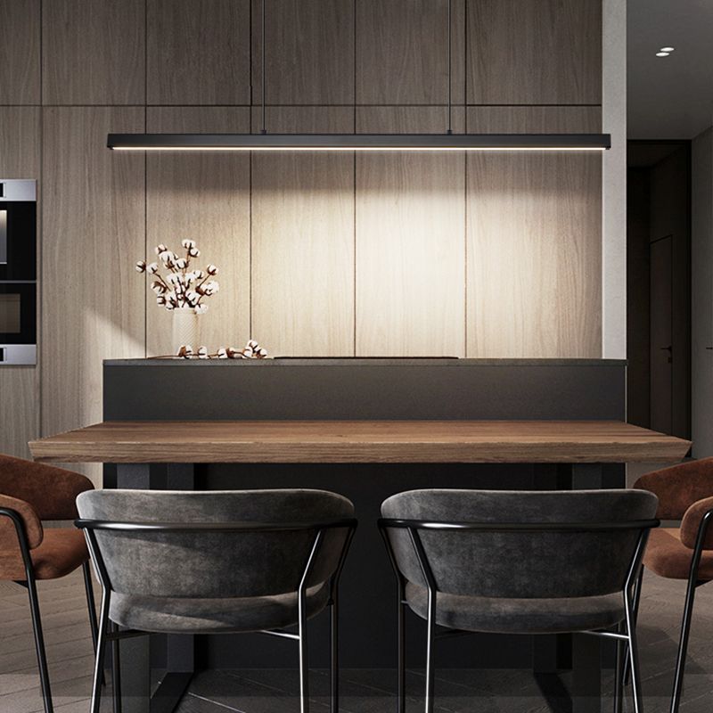 LED Long Strip Island Light Modern Style Anhängerlampe für Esszimmer