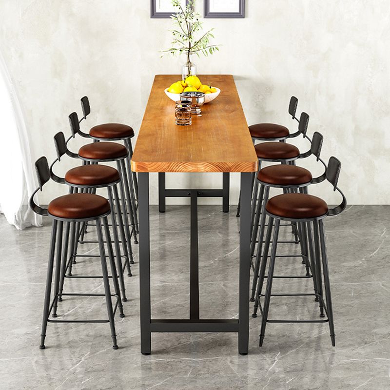 1/2/9 Pieces Bar Stool and Table Set Solid Wood Pub Table Set