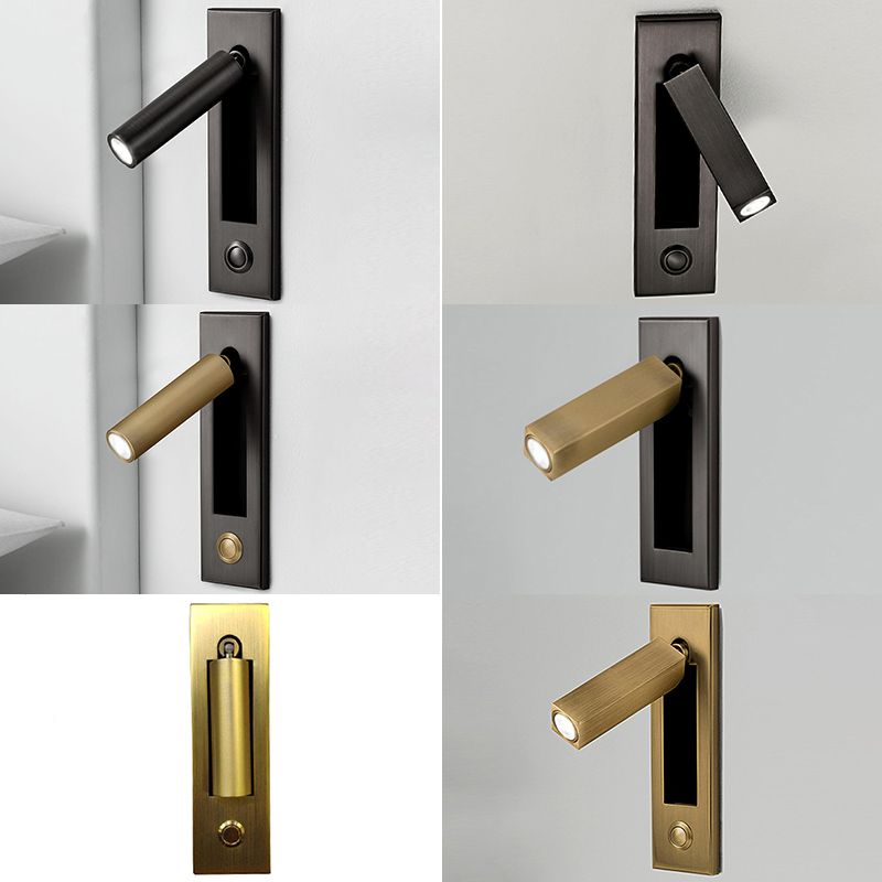 Semplicità contemporanea luce regolabile a parete luce con ombra acrilica per camera da letto