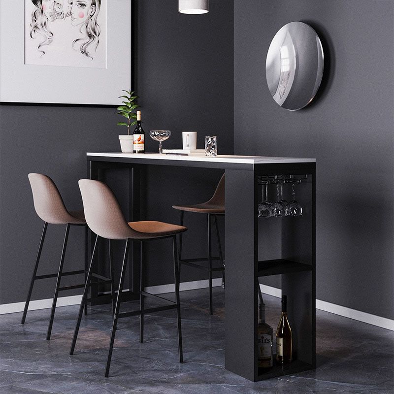 1/2/4/5 Pieces Bar Stool and Table Set Rectangular Pub Table Set