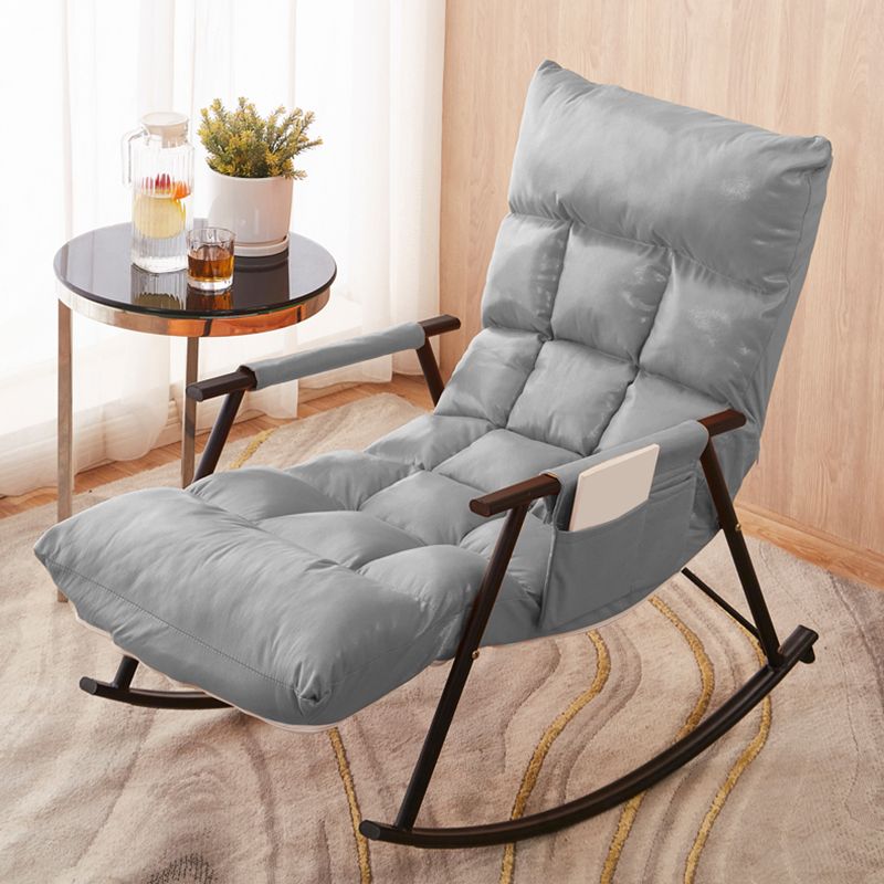 Tufted Cushions Rocker Chair Whole Colored Modern Fabric Rocker Chair in Living Room