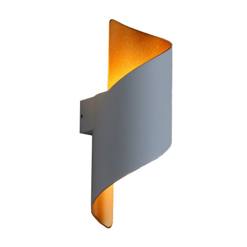 Spiral Foyer Luz de pared Luz de aluminio Postmodern LED Pared Donce en negro/blanco y dorado interior