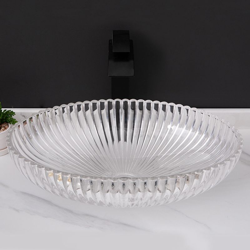 Glass No Craftsmanship Trough Bathroom Sink Modern Bathroom Sink with Basin