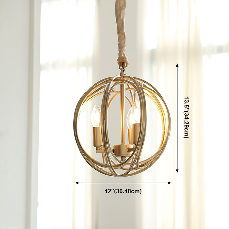 Lampe à lustre suspendue traditionnelle Global Iron Suspension Prendante Pendante