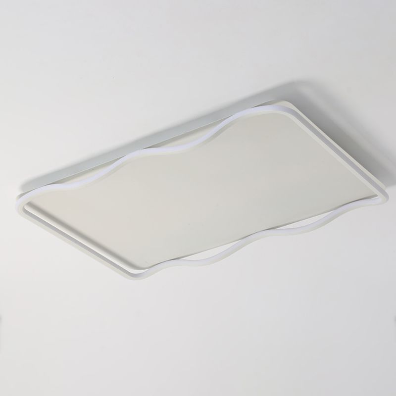 Rechthoek Vorm Wit 1-Licht Flush Mount LED Verlichting Nieuwe Moderne Plafond Licht Profiel