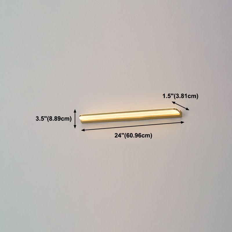 Modern Style Linear Shape Wall Lighting Metal 1 Light Sconces for Bathroom