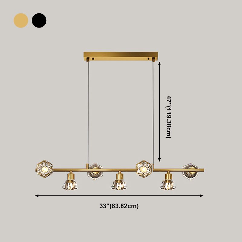 Cone Island Lighting Modernismus Kristallleuchterleuchte für Esszimmer