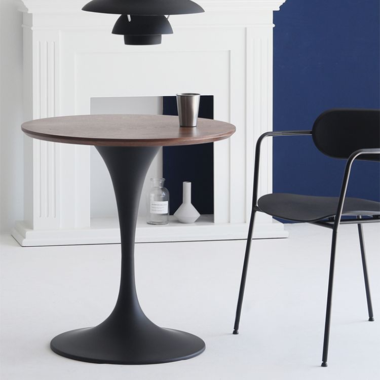 Mesa minimalista de mesa estándar redonda MDF Mesa de comedor de cocina con base de tulipán