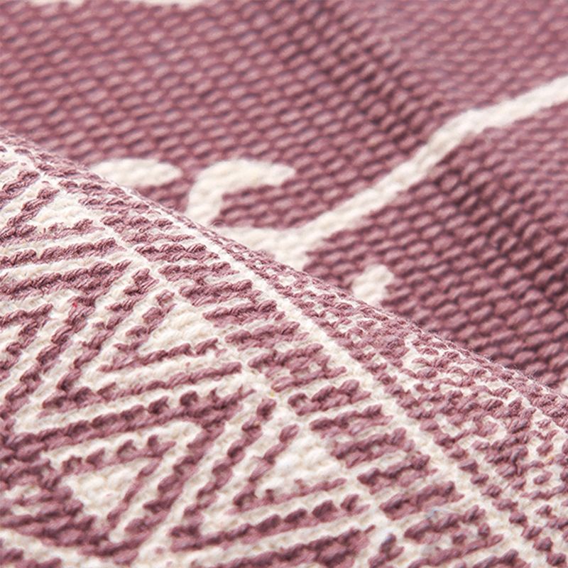 Stylish Boho Chic Rug Multi Color Geometrical Rug Pet Friendly Tassel Rug for Girls Room