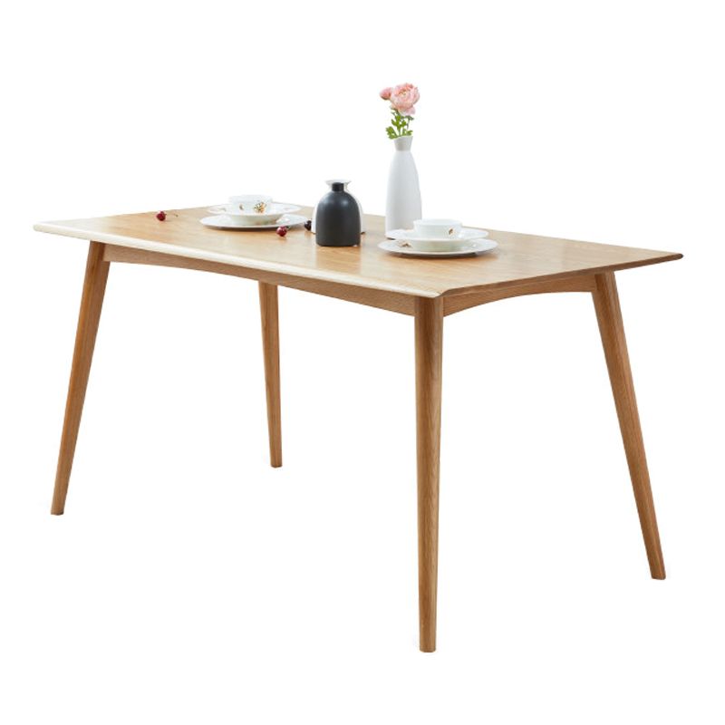Eigentijdse eettafel eiken stevige houten tafel met 4 poten voor keuken diner eetkamer