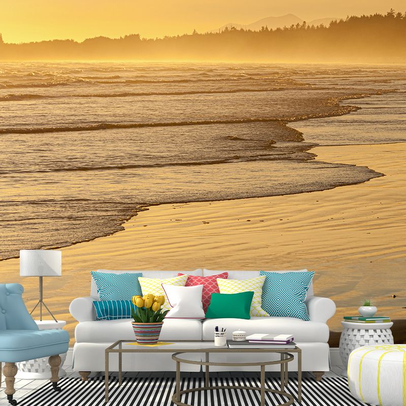 Sea Beach Photography Stain Resistant Mural Wallpaper Indoor Wall Mural